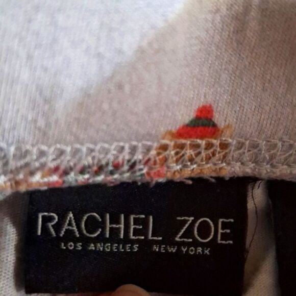 Rachel Zoe Womens Pull On Pajama Pants Soft Drawstring Holiday Kitties Small - Picture 2 of 5
